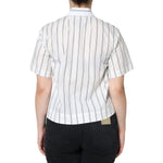 Dolce & Gabbana White Striped Collared Short Sleeve Polo Top TSH5964-40