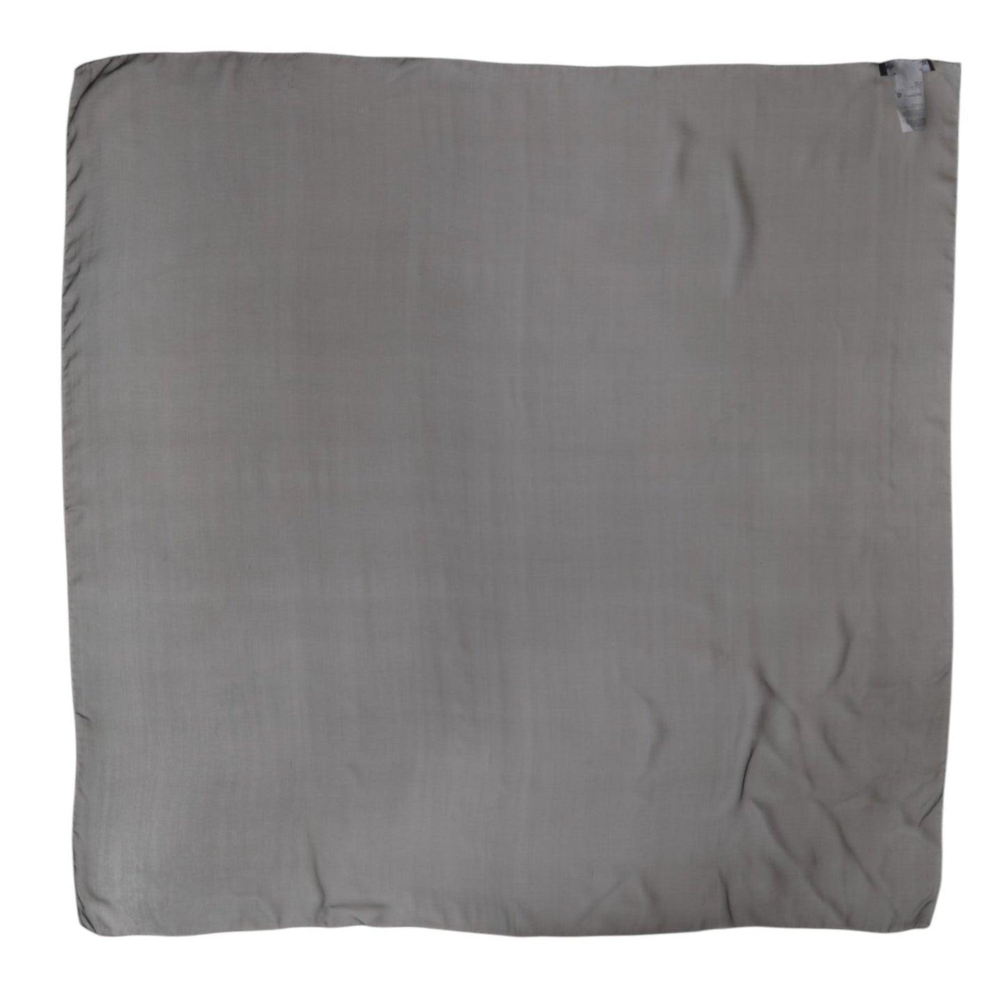 Dolce & Gabbana Gray Black Silk Square Women Foulard Scarf MS7381
