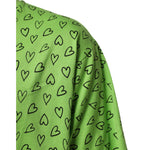 Dolce & Gabbana Green V-Neck DG Logo Heart Print T-shirt TSH90340-52