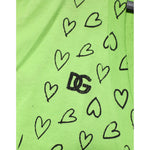 Dolce & Gabbana Green V-Neck DG Logo Heart Print T-shirt TSH90340-52