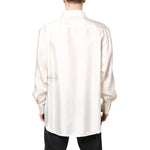 Dolce & Gabbana Ivory Silk Long Sleeves Men Casual Shirt TSH87771-40