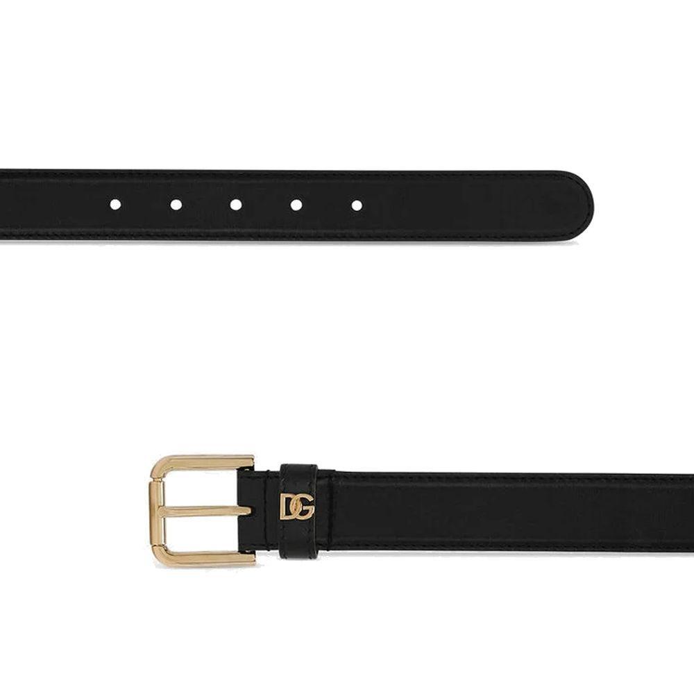 Dolce & Gabbana Leather Logo Belt DO-8735415926996-80 CM / 32 INCHES
