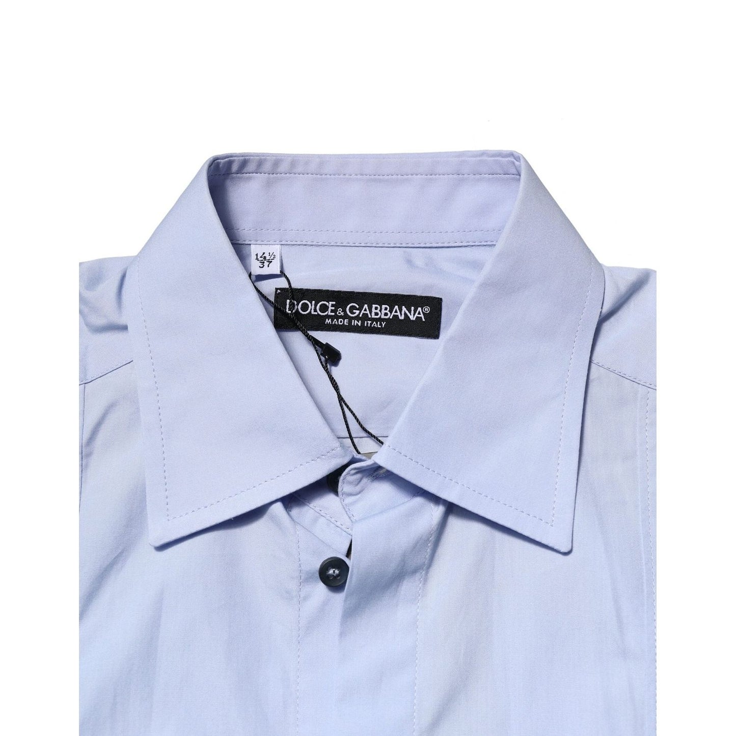 Dolce & Gabbana Light Blue Cotton Long Sleeves Dress Shirt TSH906775-37