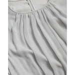Dolce & Gabbana Light Grey Polyester Pleated Long Maxi Dress DR281072-40