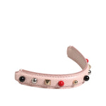 Dolce & Gabbana Light Pink Embellished Leather Bag Handle Shoulder Strap SMY11163