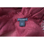 Dolce & Gabbana Maroon Cashmere Knit Wrap Shawl Fringe Scarf MS7061
