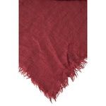 Dolce & Gabbana Maroon Cashmere Knit Wrap Shawl Fringe Scarf MS7061