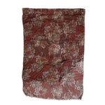 Dolce & Gabbana Maroon Floral Neck Warmer Foulard Scarf MS7553