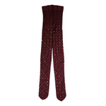 Dolce & Gabbana Maroon Nylon Crystal Embellished Pantyhose Tights SCS2165-M