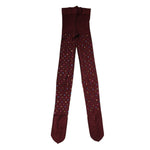Dolce & Gabbana Maroon Nylon Crystal Embellished Pantyhose Tights SCS2165-M