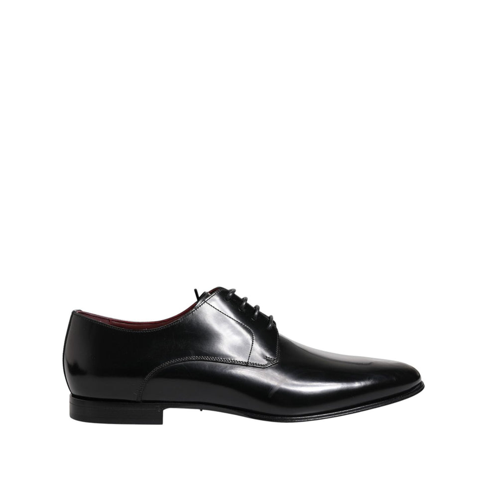 Dolce & Gabbana Men Dress Black Calfskin Leather Derby Shoes MV7983-41.5