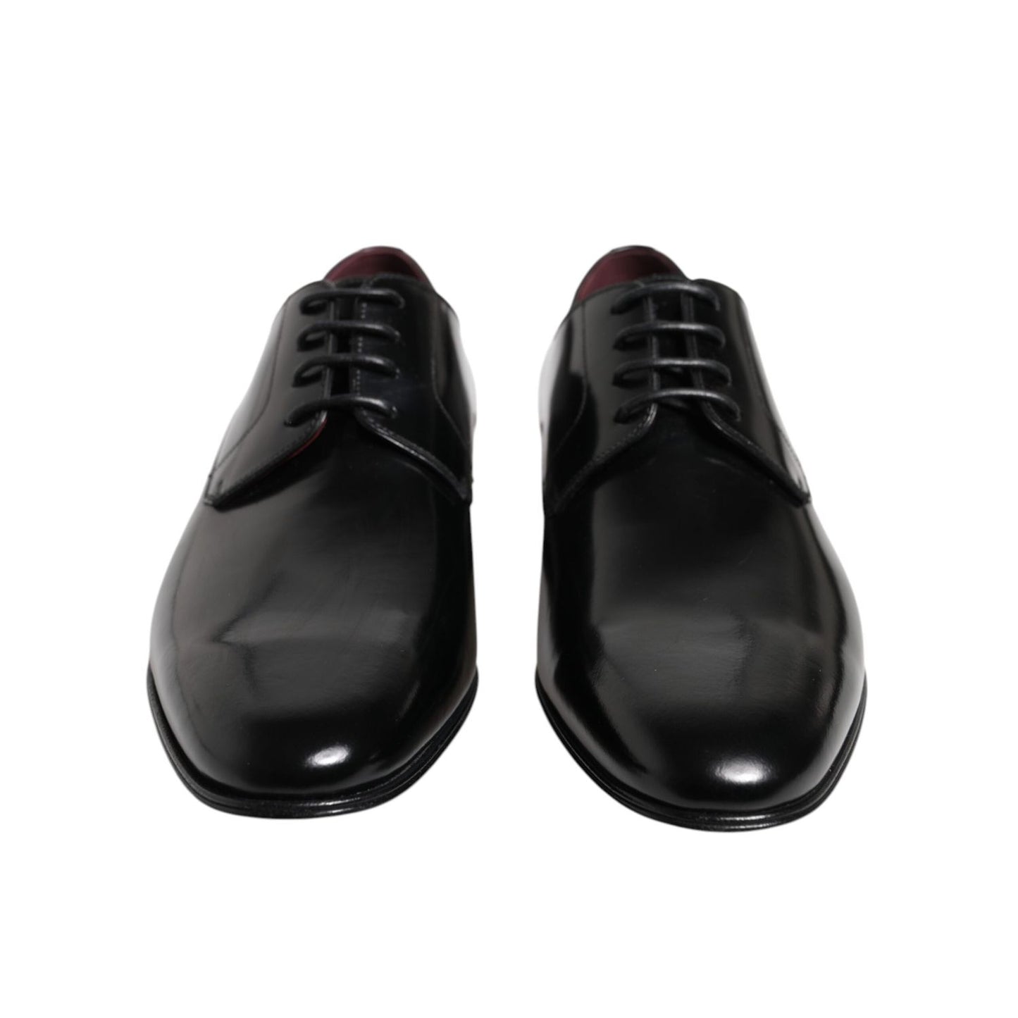 Dolce & Gabbana Men Dress Black Calfskin Leather Derby Shoes MV7983-41.5