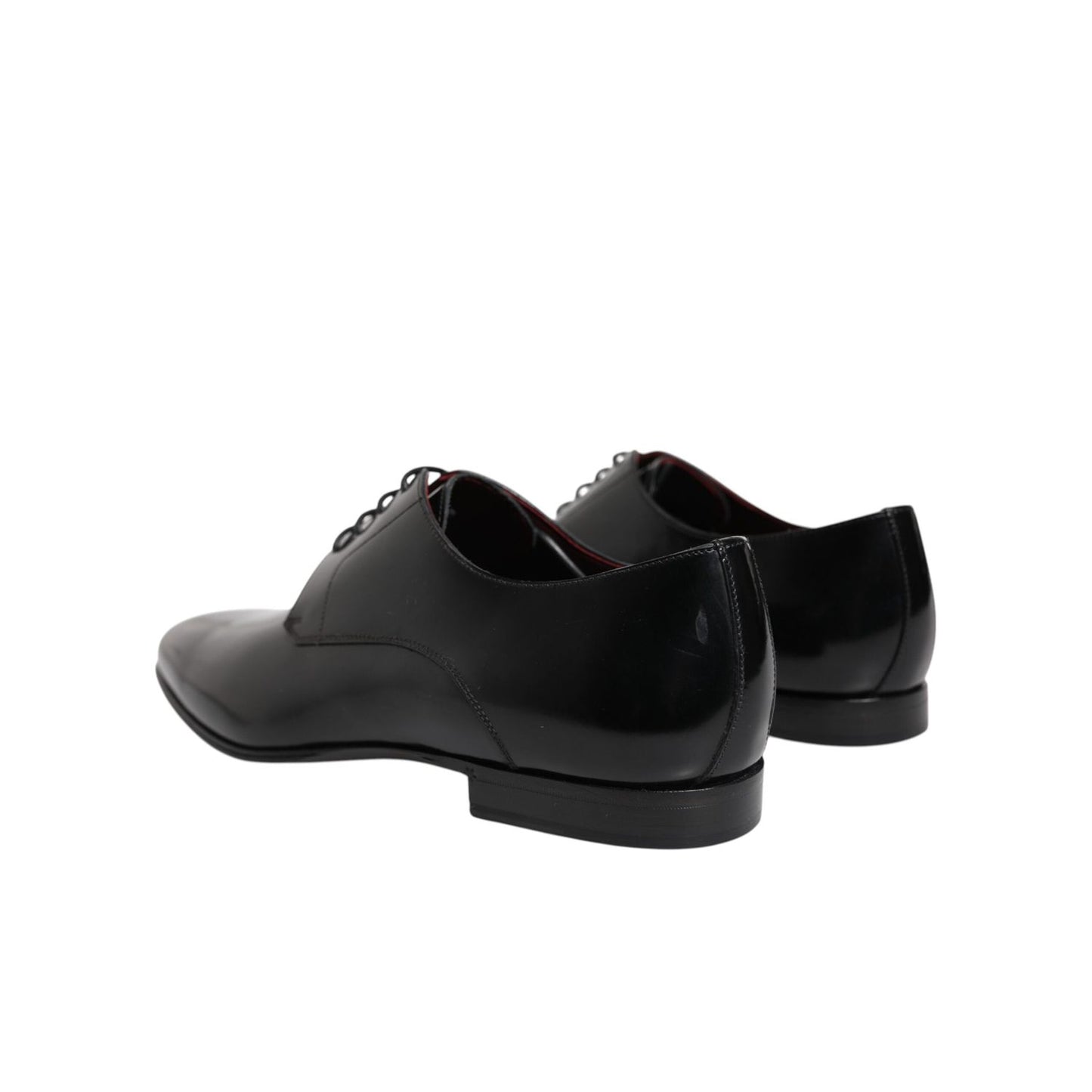 Dolce & Gabbana Men Dress Black Calfskin Leather Derby Shoes MV7983-41.5