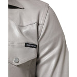 Dolce & Gabbana Metallic Gray Cotton Button Down Men Shirt TSH90790-39