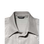 Dolce & Gabbana Metallic Gray Cotton Button Down Men Shirt TSH90790-39