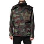 Dolce & Gabbana Multicolor Camouflage Button Hooded Jacket JKT4140-54