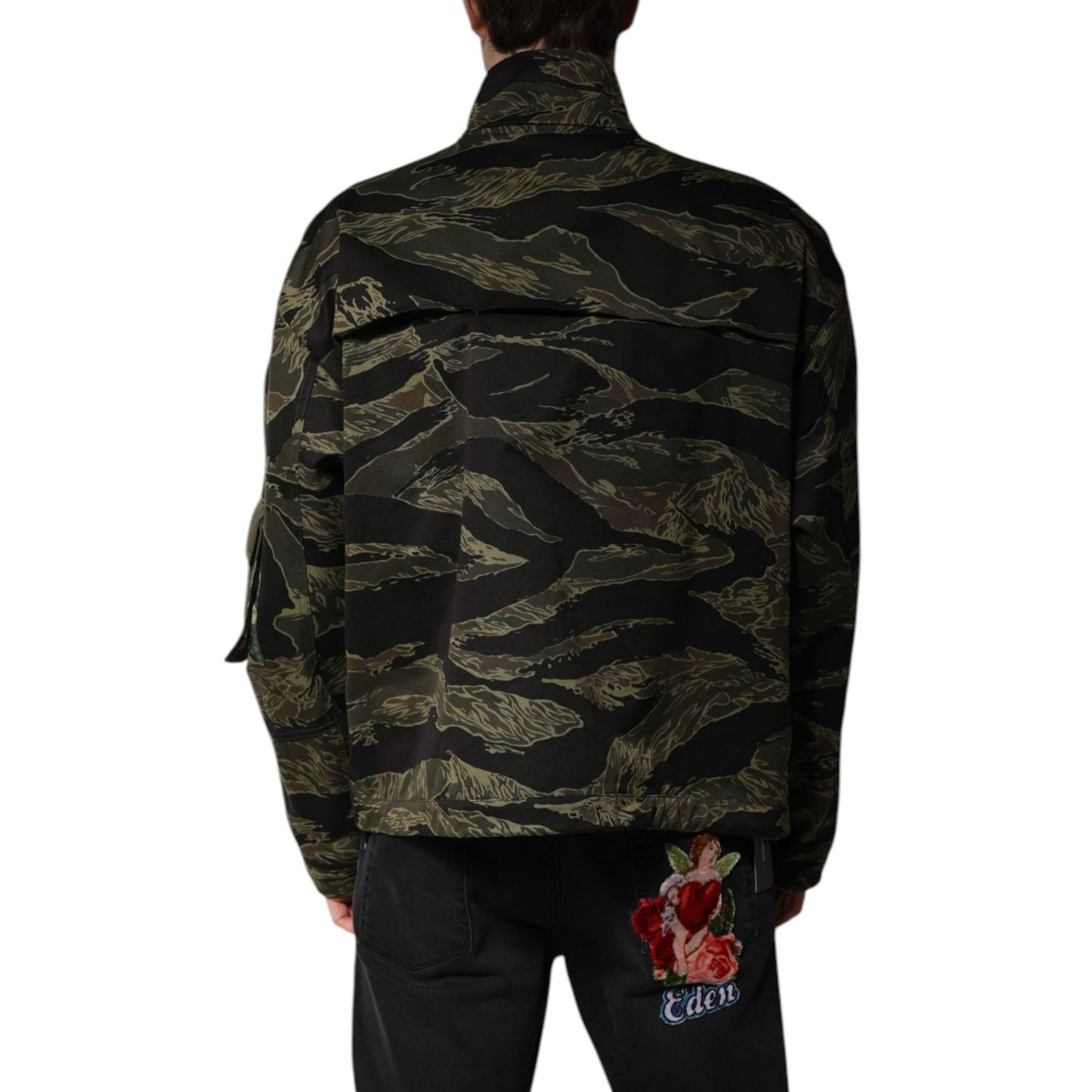 Dolce & Gabbana Multicolor Camouflage Cotton Bomber Jacket JKT4124-52