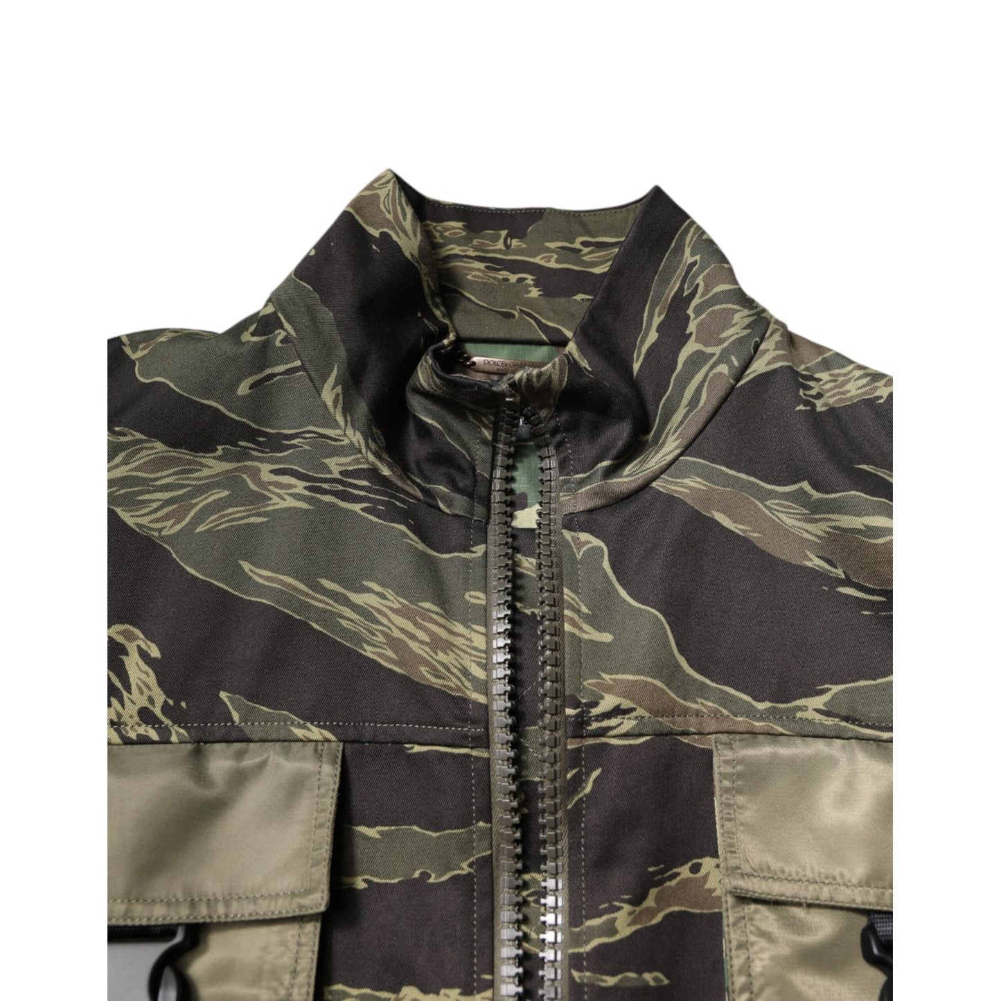 Dolce & Gabbana Multicolor Camouflage Cotton Bomber Jacket JKT4124-52