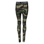 Dolce & Gabbana Multicolor Camouflage DG Waist Leggings Pants PAN76162-38