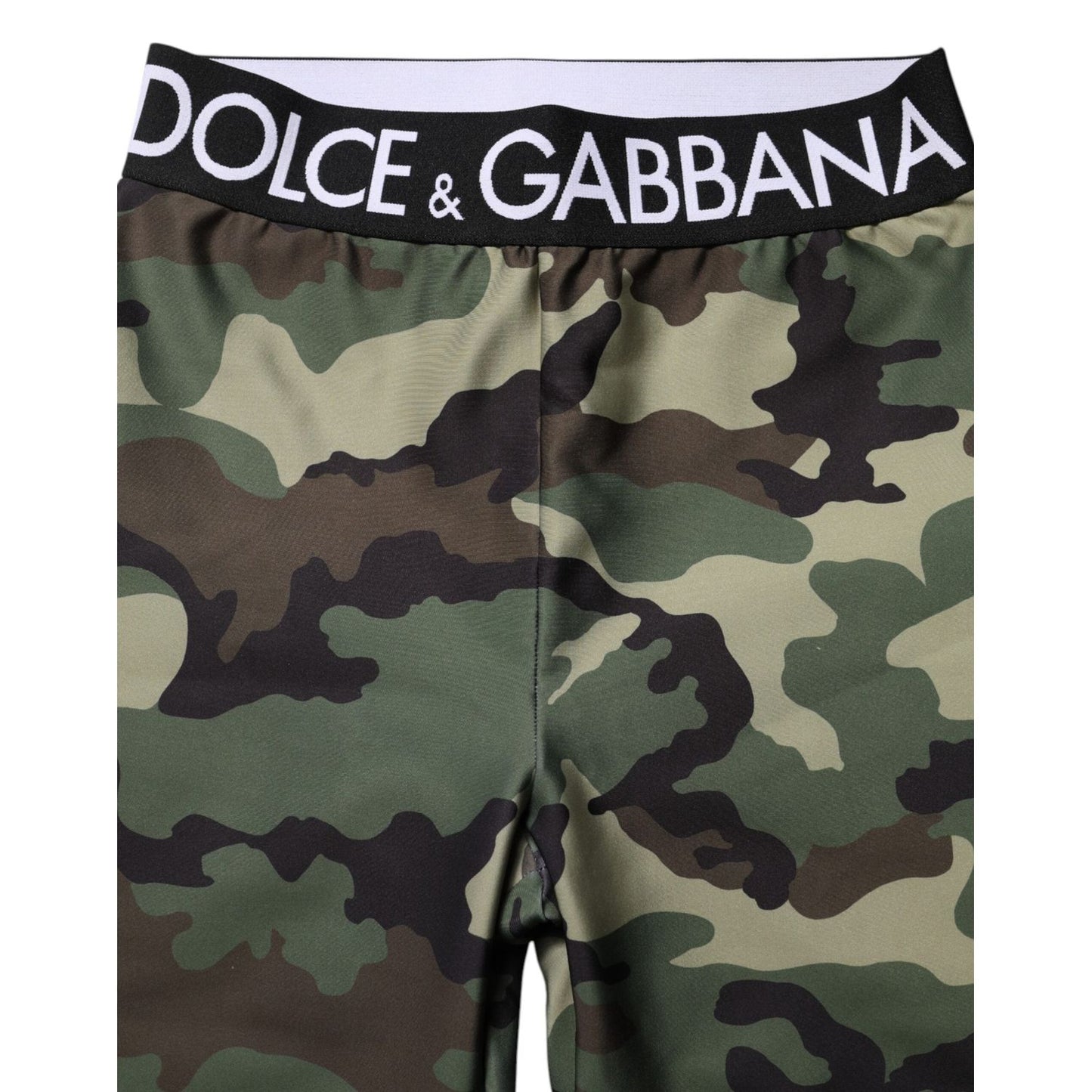 Dolce & Gabbana Multicolor Camouflage DG Waist Leggings Pants PAN76162-38