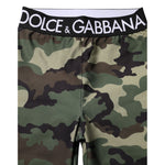 Dolce & Gabbana Multicolor Camouflage DG Waist Leggings Pants PAN76162-38