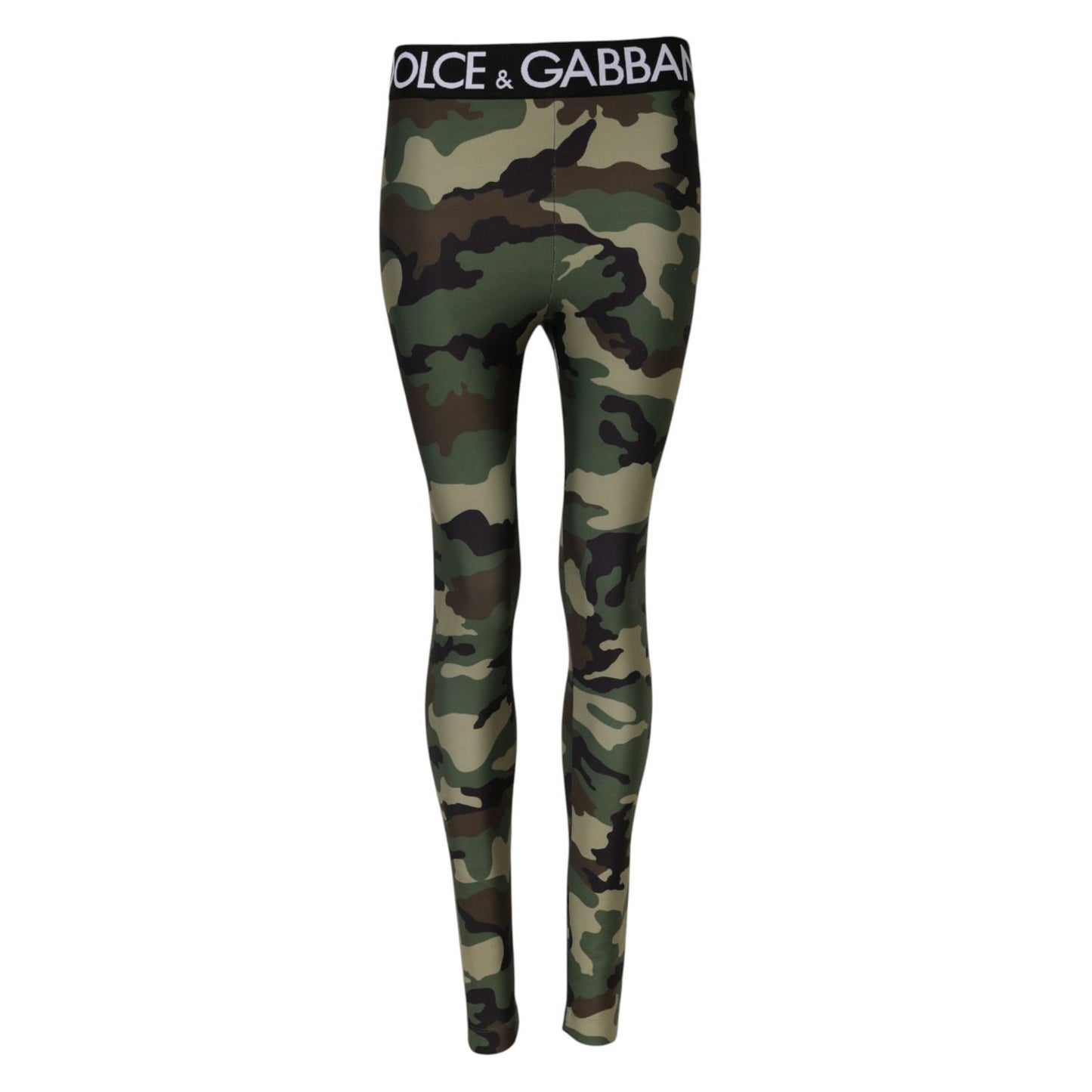 Dolce & Gabbana Multicolor Camouflage DG Waist Leggings Pants PAN76162-38