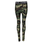 Dolce & Gabbana Multicolor Camouflage DG Waist Leggings Pants PAN76162-38