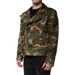 Dolce & Gabbana Multicolor Camouflage Nylon Biker Jacket JKT4128-52