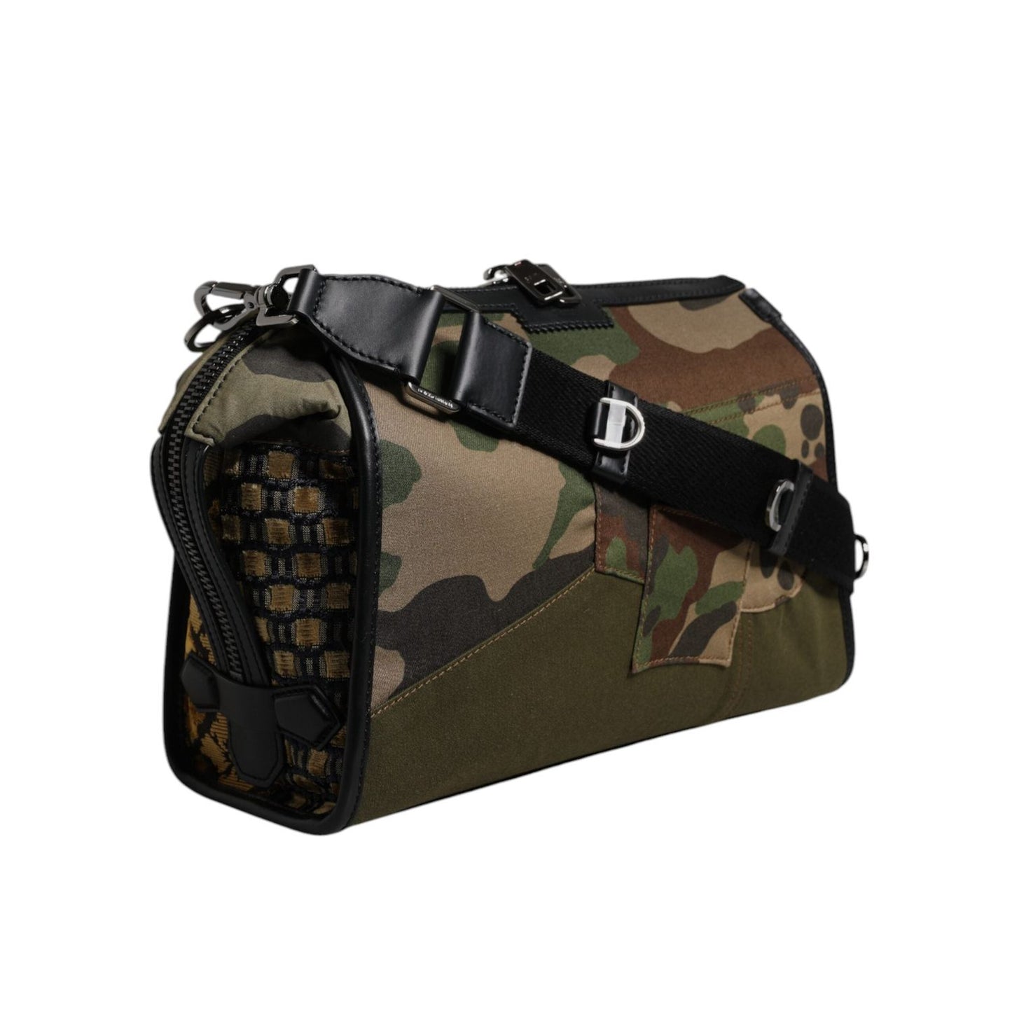 Dolce & Gabbana Multicolor Camouflage Patchwork Crossbody Bag BAG4318