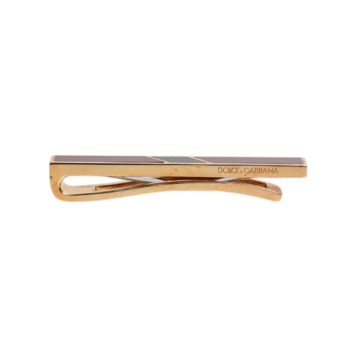 Dolce & Gabbana Multicolor Gold Tone Brass Tie Clip Bar SMY10632