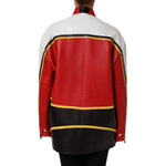 Dolce & Gabbana Multicolor Leather Biker Full Zip Coat Jacket JKT41463-40