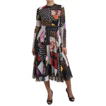 Dolce & Gabbana Multicolor Patchwork Floral Leopard Dress DR28871-46