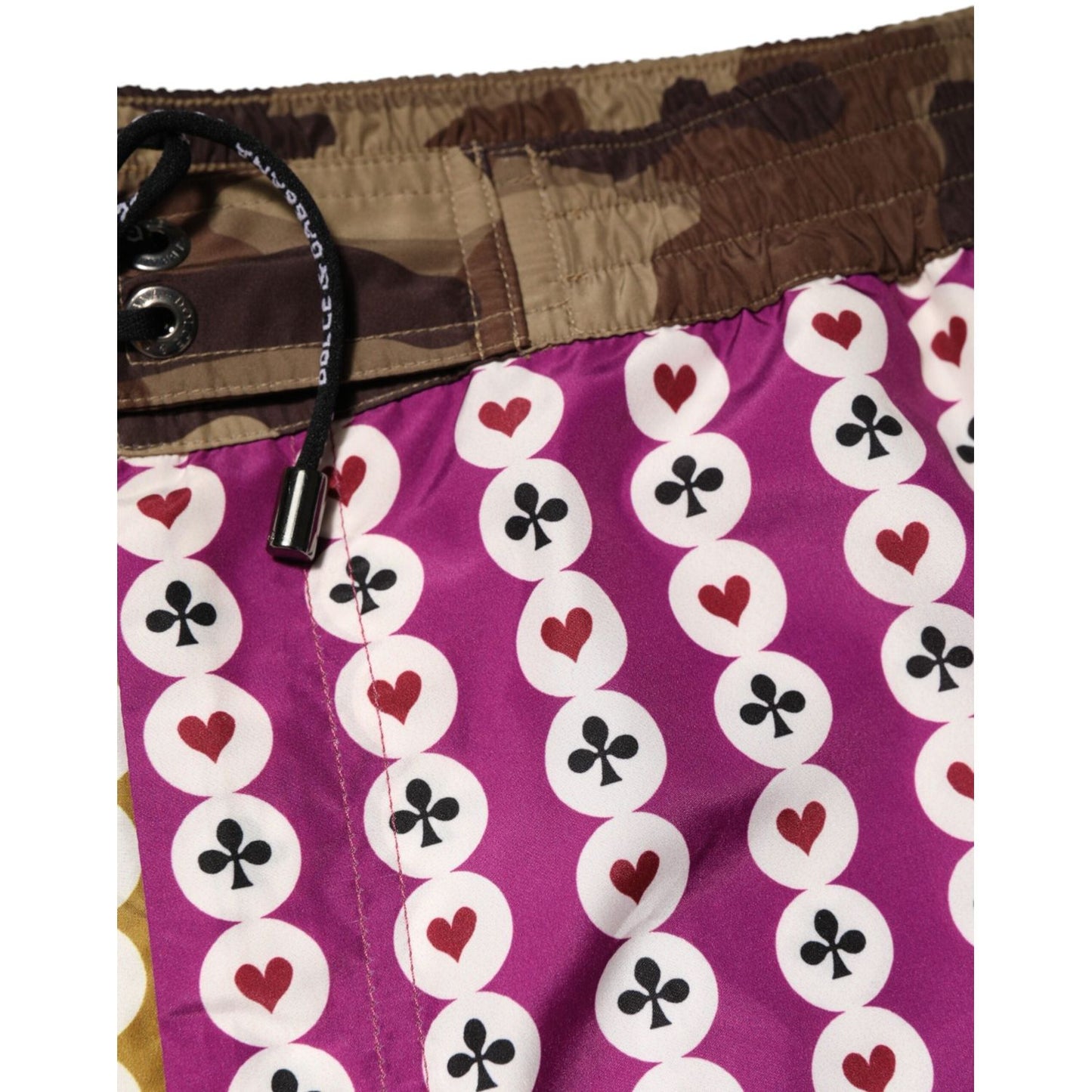 Dolce & Gabbana Multicolor Playing Card Camouflage Shorts Swimwear BIK1623-4