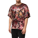 Dolce & Gabbana Multicolor Polyester Marble Print Oversize T-shirt TSH91306-S
