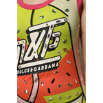 Dolce & Gabbana Multicolor Printed Crystal Embellishment Top TSH90411-40