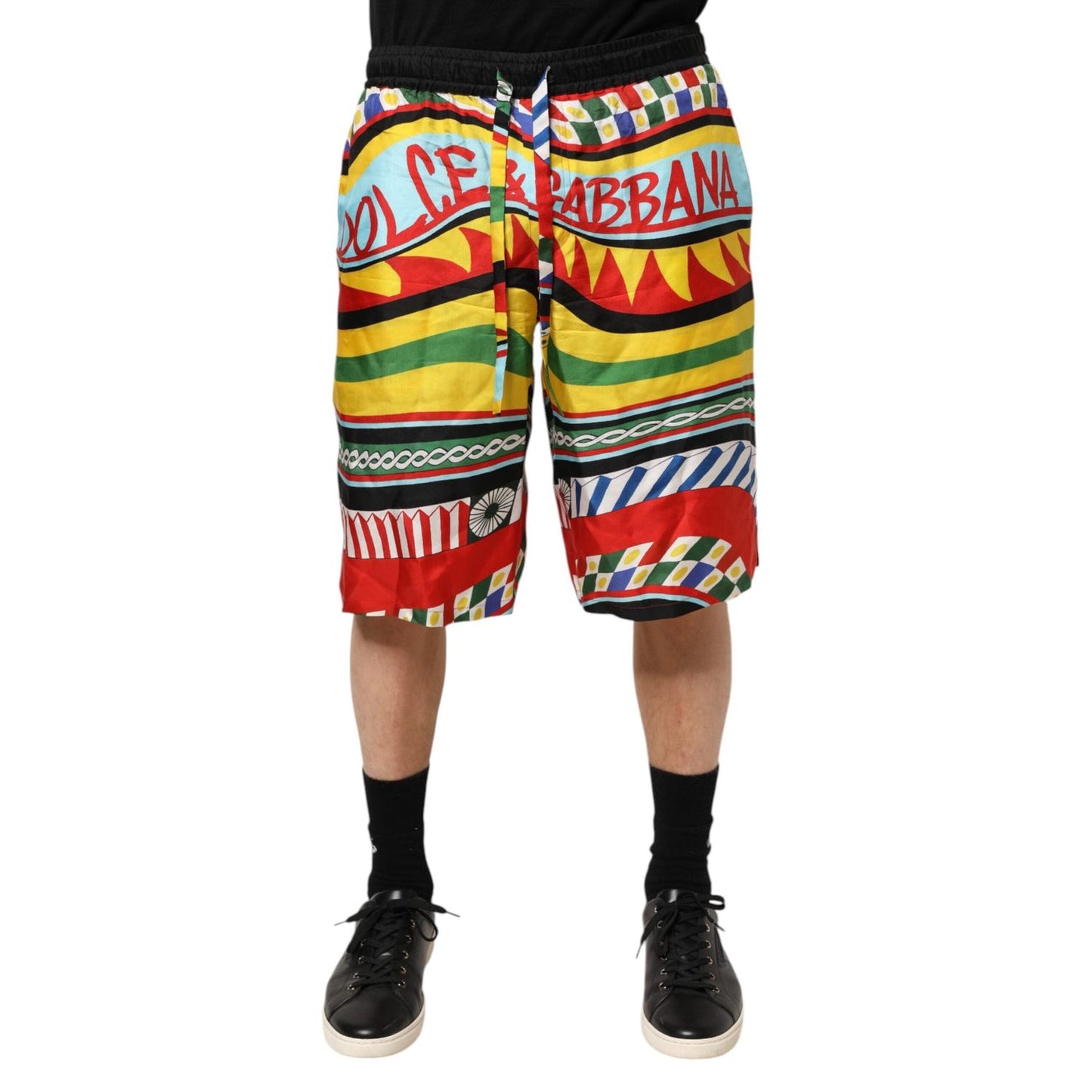 Dolce & Gabbana Multicolor Sicilian Carretto Shorts Swimwear BIK1694-48