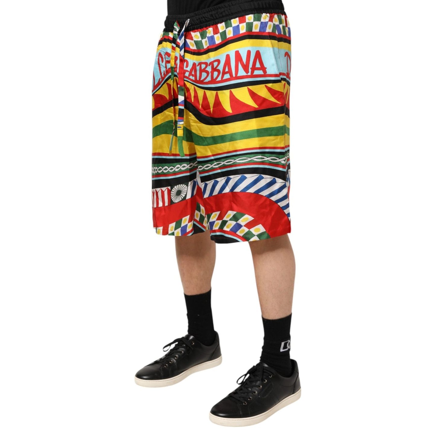 Dolce & Gabbana Multicolor Sicilian Carretto Shorts Swimwear BIK1694-48
