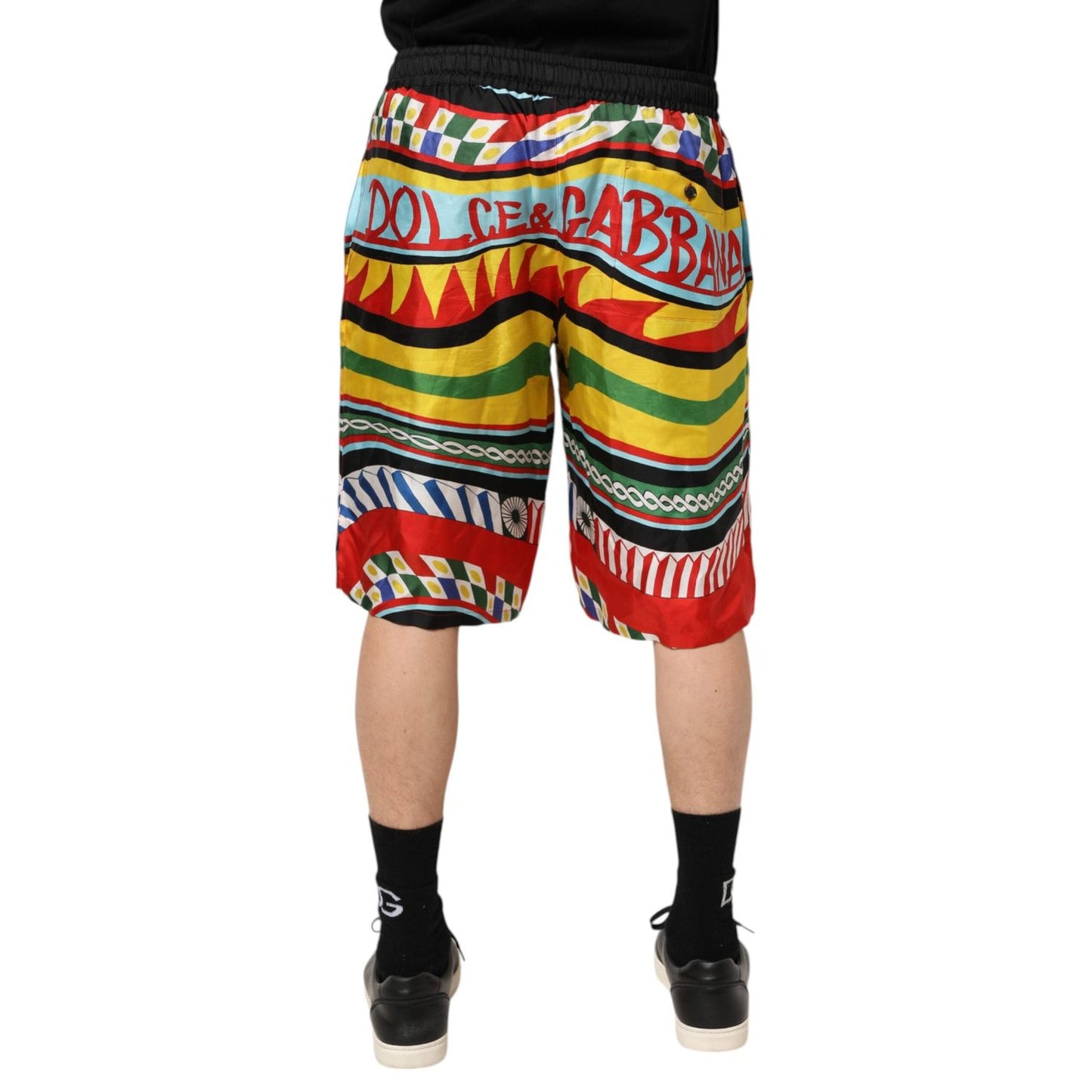 Dolce & Gabbana Multicolor Sicilian Carretto Shorts Swimwear BIK1694-48