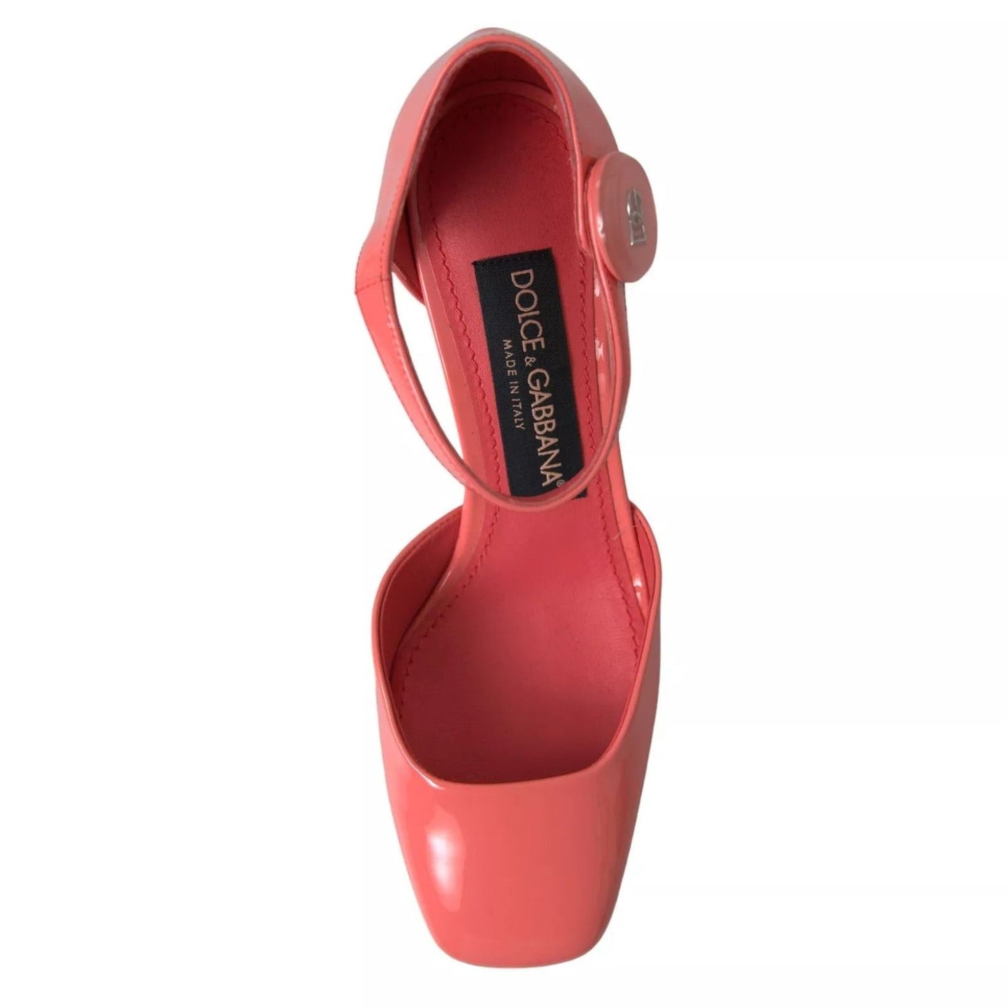 Dolce & Gabbana Peach Leather Ankle Strap Heels Sandals Shoes LA10319-35