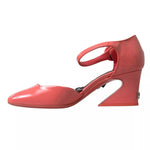 Dolce & Gabbana Peach Leather Ankle Strap Heels Sandals Shoes LA10319-35