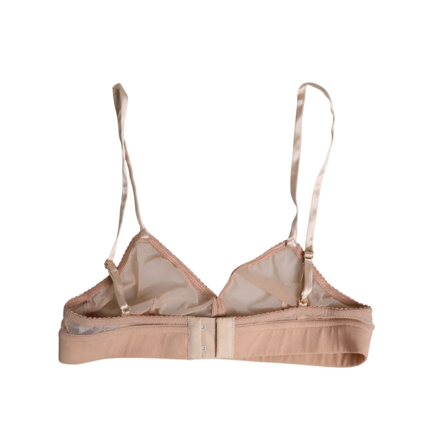 Dolce & Gabbana Powder Pink Nylon DG Logo Non Wire Bra Underwear BIK1435-5