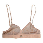 Dolce & Gabbana Powder Pink Nylon DG Logo Non Wire Bra Underwear BIK1435-5