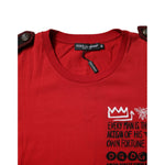 Dolce & Gabbana Red Cotton Round Neck Short Sleeves T-shirt TSH87151-38