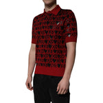 Dolce & Gabbana Red Cotton XOXO Collared Polo T-shirt TSH84558-46