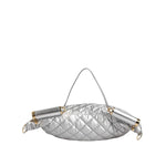 Dolce & Gabbana Silver Quilted Filled Crossbody Shoulder Bag SICILY Bag BAG4732