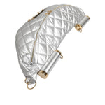 Dolce & Gabbana Silver Quilted Filled Crossbody Shoulder Bag SICILY Bag BAG4732