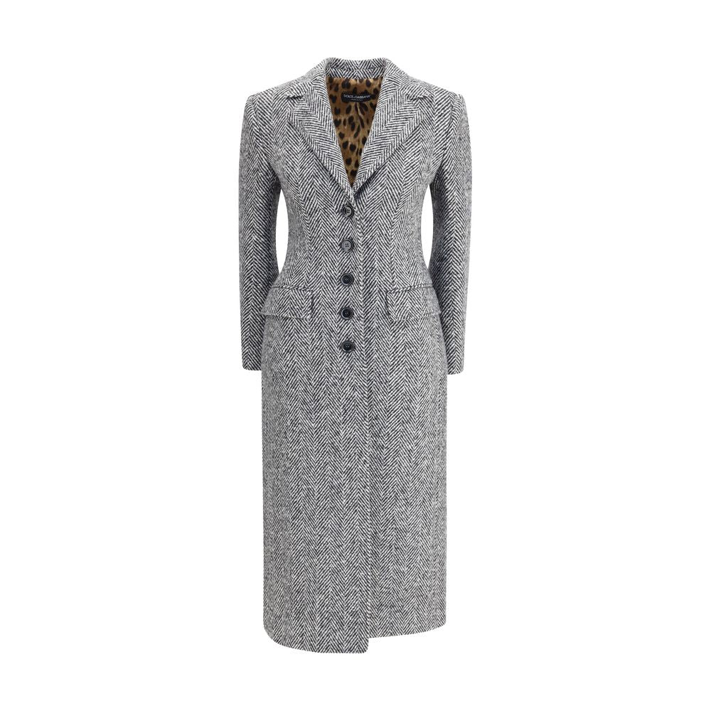 Dolce & Gabbana Single-breasted chevron Coat DO-F0W4QTFC2FUS8030-IT40 | M