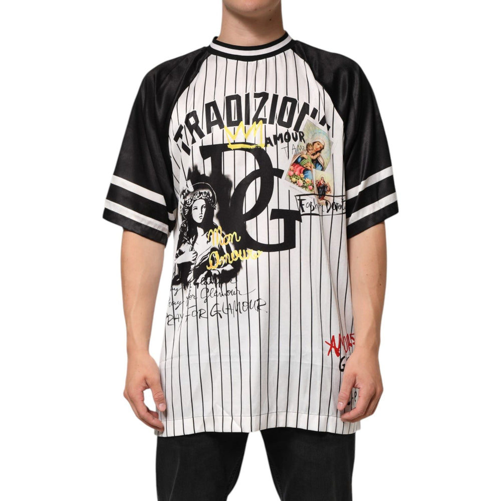 Dolce & Gabbana Tradizione Graffiti Print Oversized Men T-shirt TSH91296-50