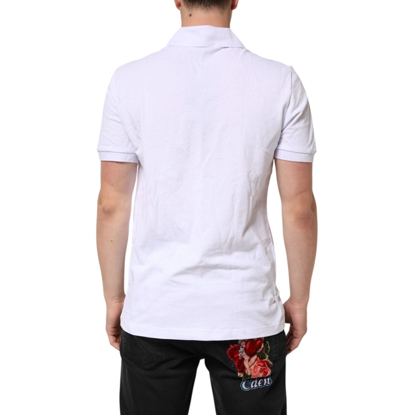 Dolce & Gabbana White Cotton DG Heart Logo Embroider T-shirt TSH90619-52
