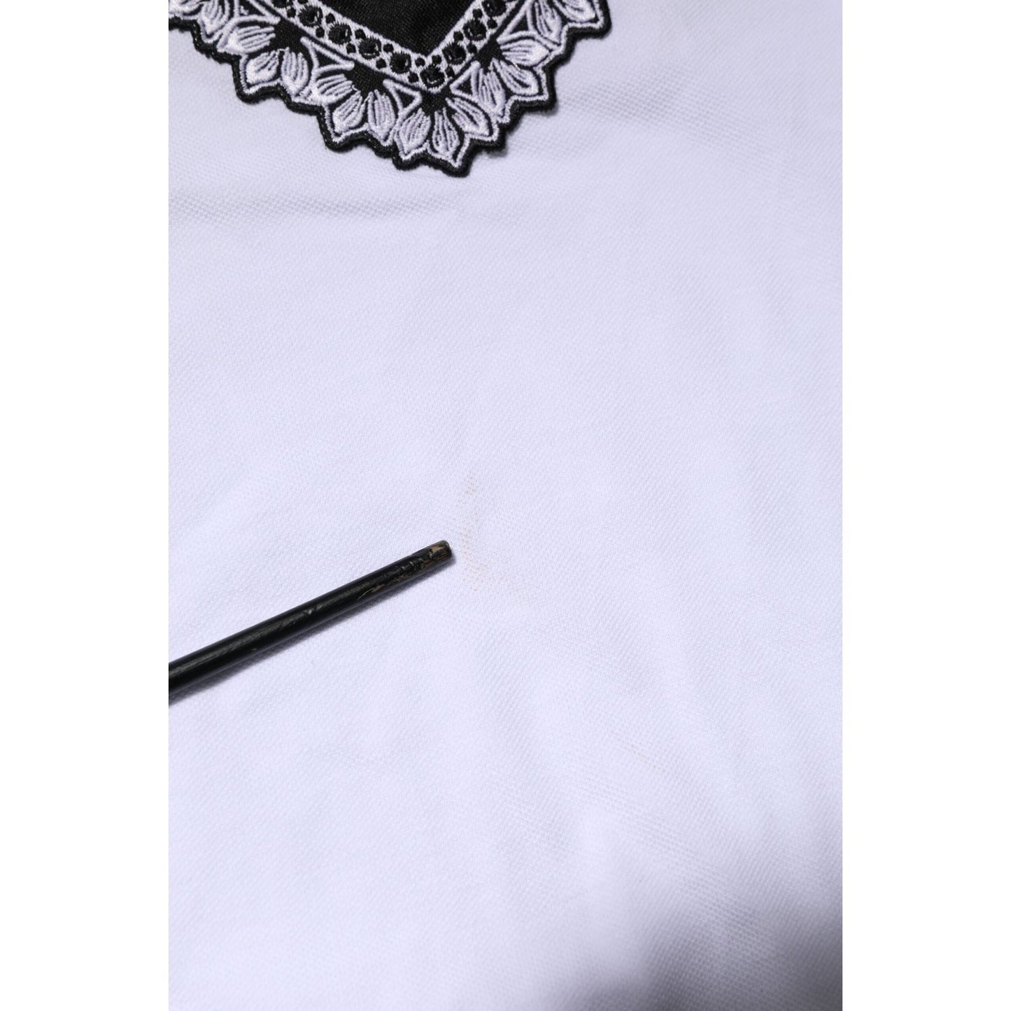 Dolce & Gabbana White Cotton DG Heart Logo Embroider T-shirt TSH90619-52